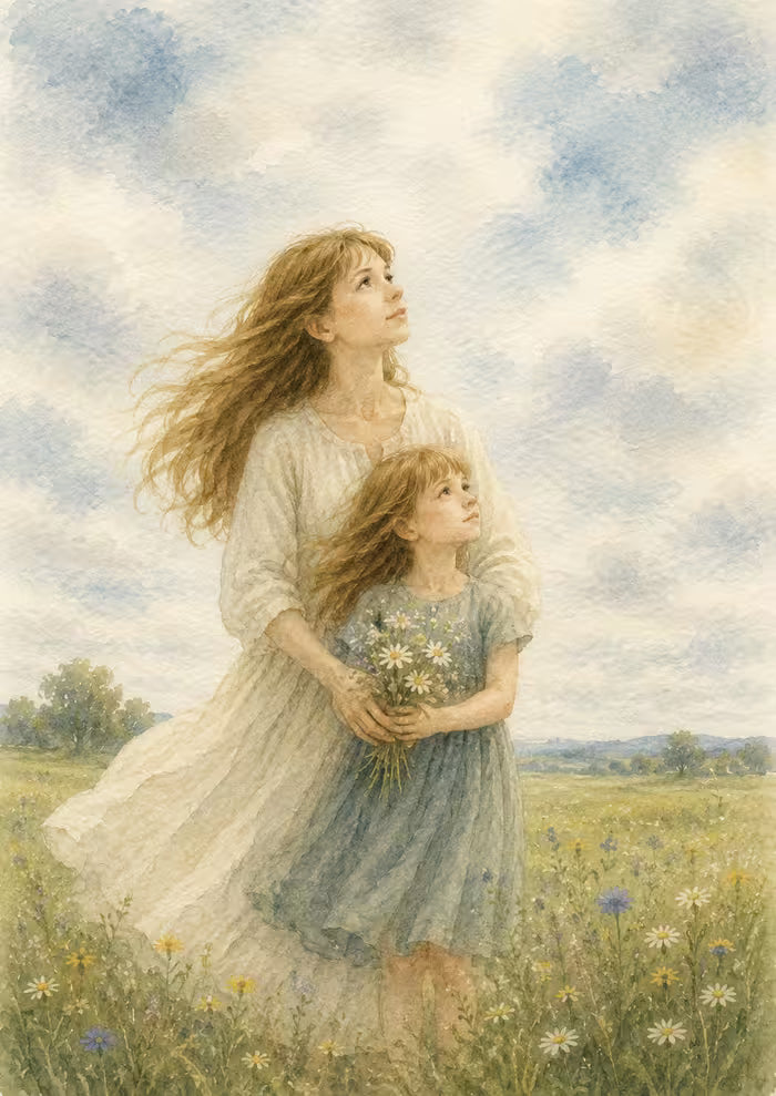 Personalizuotas šeimos akvarelinis portretas